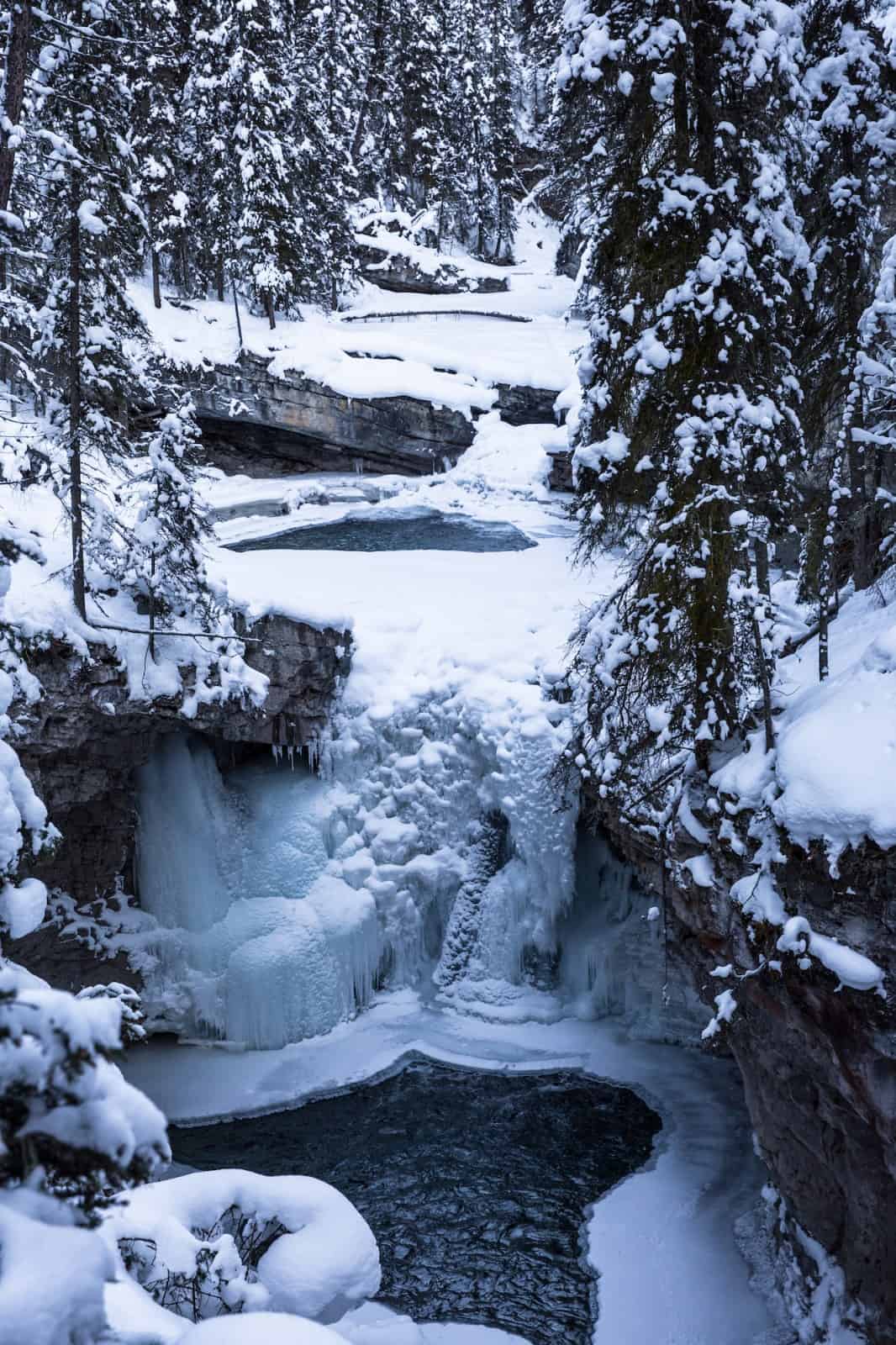 johnston canyon winter