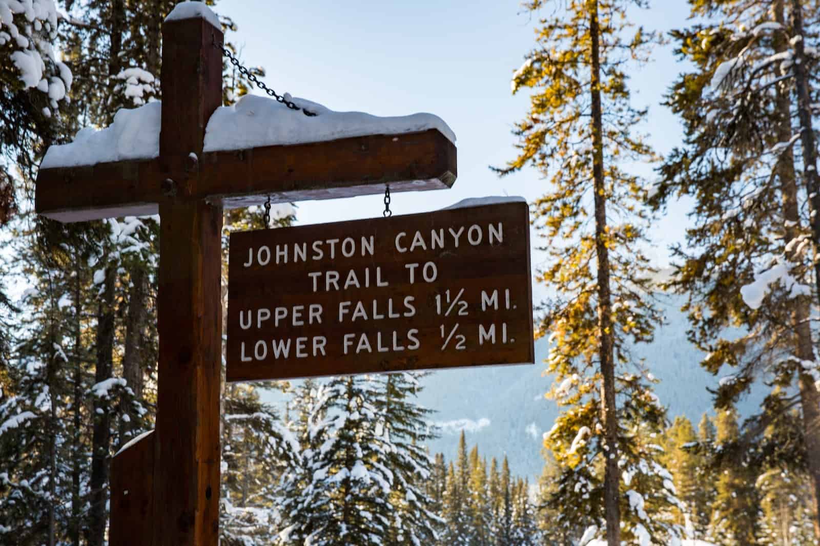 johnston canyon winter