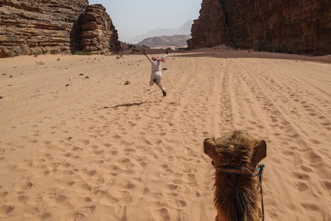 falling off a camel